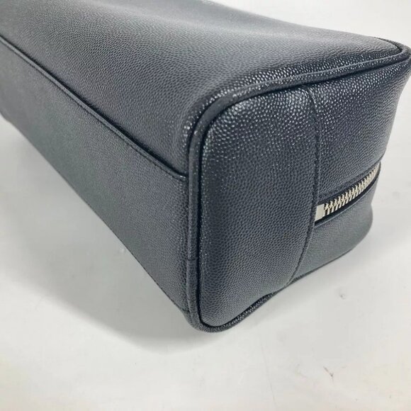 Auth SAINT LAURENT PARIS 609347 Logo with handle grooming case pouch bag - Picture 8 of 16